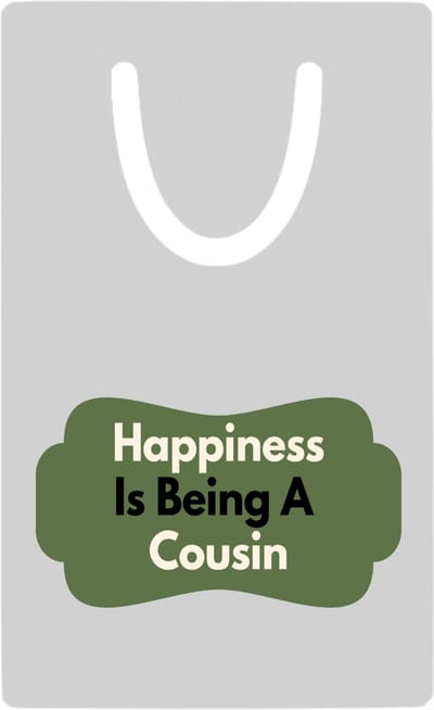 Hacebo® - happiness is being a cousin metalen boekenlegger - Neef - de liefste neef - verjaardag - cadeautje voor neef - neef artikelen - kado - geschenk Bladwijzer boekenleggers - 7.6 cm x 5cm