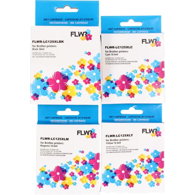 FLWR - Cartridges / Brother LC-129XL Multipack / zwart en kleur / Geschikt voor Brother