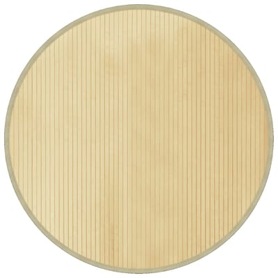 vidaXL - Vloerkleed - rond - 100 - cm - bamboe - lichtnaturel