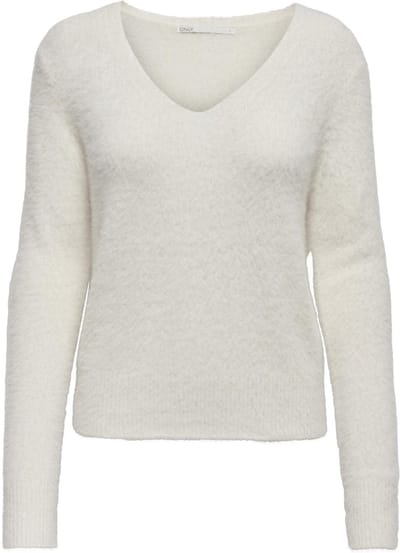 Only Trui Onlella Piumo Ls V-neck Nca Knt 15259562 Cloud Dancer Dames Maat - L