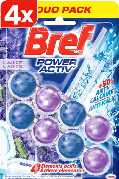 4 x Bref Toiletblok Lavender - 2 stuks