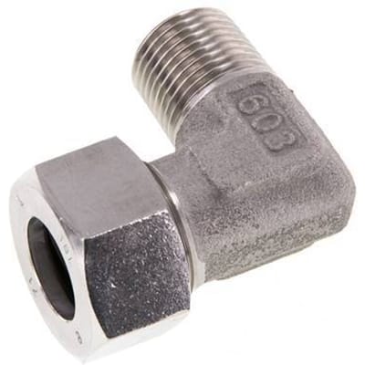 R 1/2'' Buitendraad x 18L RVS L-Fitting 90graden 315 Bar DIN 2353 - FL2E-MC-ST-012R-18-L