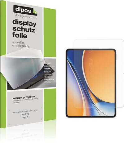 dipos – 2x Matte Beschermfolie geschikt voor Realme Pad 3 | Krasbestendige & antireflecterende Screenprotector Ultra-Thin