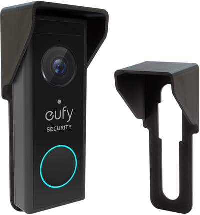 Deurbel cover geschikt voor Eufy S220 - Beschermt tegen regen en zonneschijn - Geschikt voor Eufy 2K – Zonder extra gaten te boren.