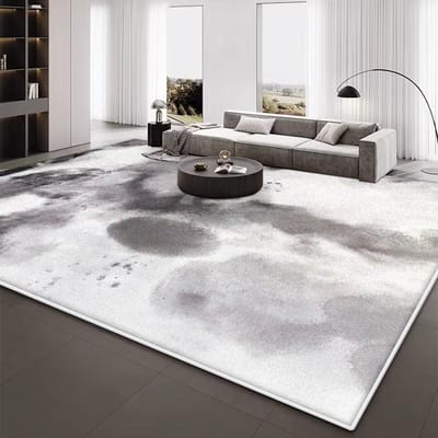 Moderne Eenvoudige Grijze Woonkamer Decoratie Tapijt Groot Oppervlak Zacht Lounge Kleed Scandinavische Kleden voor Slaapkamer Wasbaar Antislip Vloermat 160*230cm