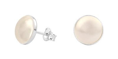 ARLIZI 2470 Oorbellen crème parel oorstekers 10mm - sterling zilver