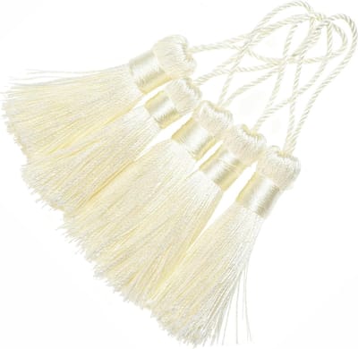 20 Stuks 10cm Handgemaakte Zijde Floss Mini Craft Tassels met 5cm Koordlus en Kleine Chinese Knoop voor Oorbellen, Souvenirs, Boekenleggers en DIY Creaties
