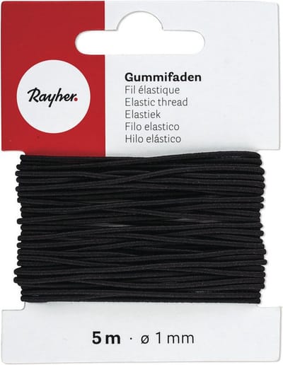 Rayer Hobby band elastiek - op rol - 5 mtr x 1 mm - Zelf kleding maken