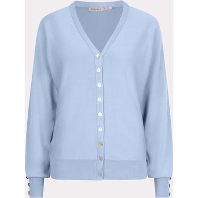 EsQualo Cardigan Batwing Basic Knit Sky Blue Maat: XS | Lichte Jassen Outlet | Dames | Blauw