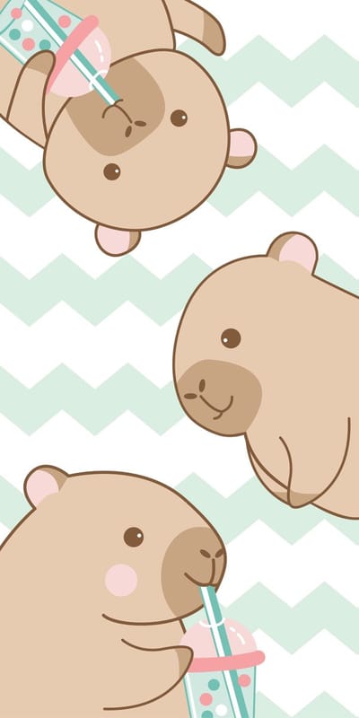 Capybara Strandlaken Kawaii - 70 x 140 cm - Katoen