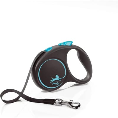 Flexi Rollijn Tape Blauw S - Hondenlijn tot 15kg - 5 Meter met Blokkeerfunctie