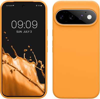 kwmobile telefoonhoesje geschikt voor Google Pixel 11 Pro XL - Hoesje met siliconen coating - Smartphone case in fruitig oranje