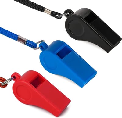 3-delige Plastic Fluit met Lanyard voor Sport, Training en Noodsituaties - Ideaal voor Coaches, Docenten en Hondenopleiding