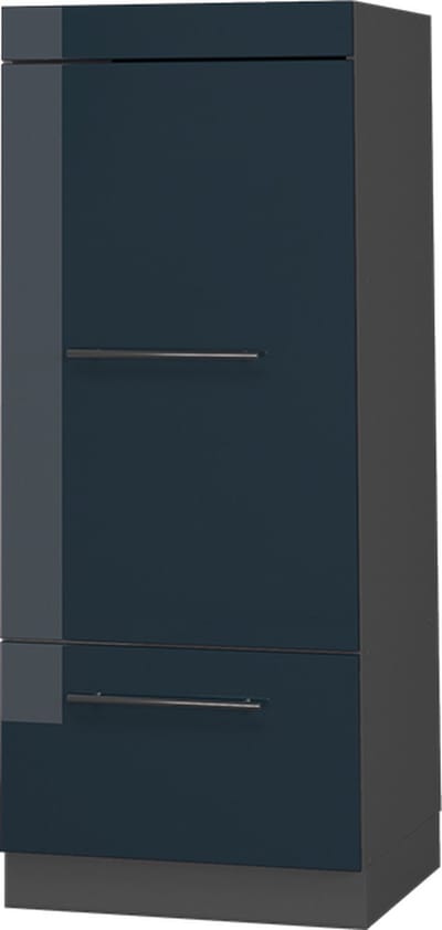 Vicco Hoge kast Fame-Line, Donkerblauw hoogglans/Antraciet, 60 cm