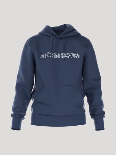 Björn Borg Essential 3 Hoodie Heren - Trui met Capuchon - Katoen - Sargasso Sea Blauw - Maat S