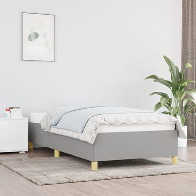 vidaXL - Bedframe - zonder - matras - 80x200 - cm - stof - lichtgrijs