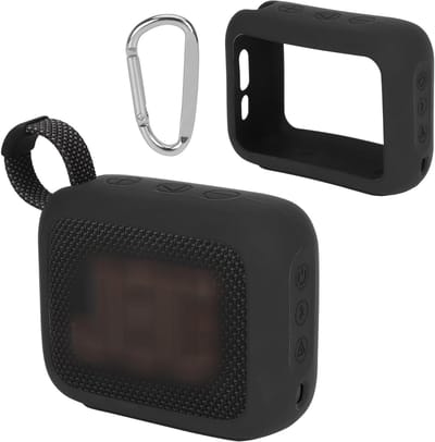 Siliconen Beschermhoes voor Draagbare Bluetooth Speaker met Carabiner en Schokbestendigheid