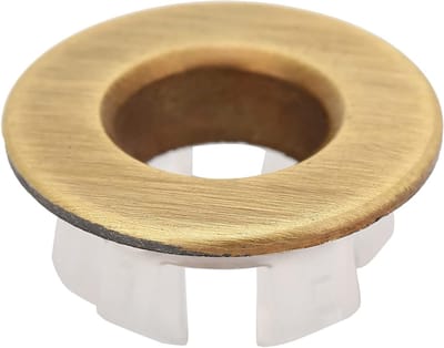 Ronde Overloopringen voor Keuken- en Badkamerspoelbakken - Drainplug Set met Reserveonderdelen in 4 Kleuren (Brons)