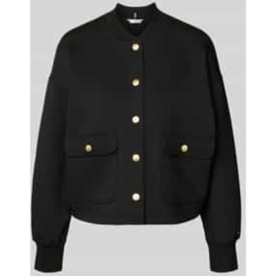 Regular Fit bomberjack van katoenmix model 'GOLD BUTTON BOMBER'
