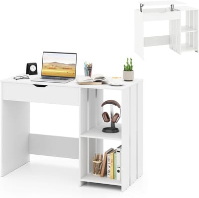 Bureau met Extra Tafelblad - Computer Tafel Organizer - Thuiswerken en Studeren - Inclusief Opbergruimte