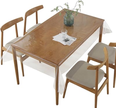 PVC Tafelkleed - Tafelbeschermer Plastic - Tafel Beschermen - Zelf Op Maat Te Knippen - 140x300cm - Transparant