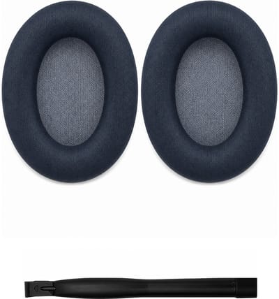 Set Oorkussens voor Sony Koptelefoon - WH-1000XM4 Oorkussen - Kunstleer met Traagschuim - Blauw