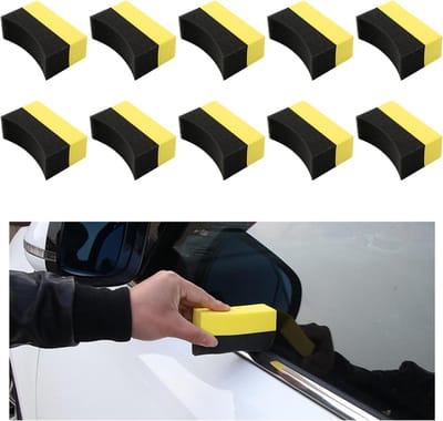 Polijstspons Set - Applicator Pads - Auto Onderhoud - Herbruikbaar Materiaal - 10 Stuks - Zwart