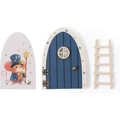 Chambre en Bois Bébé Miniature Maison de Poupée Mini Maison Porte d'Elfe de Fée Décoration Murale Ornements d'Artisanat Boîte à Dents Commémorative Cadeau