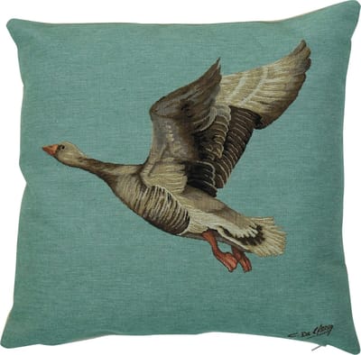 gobelin kussen grauwe gans hoog 45x45cm