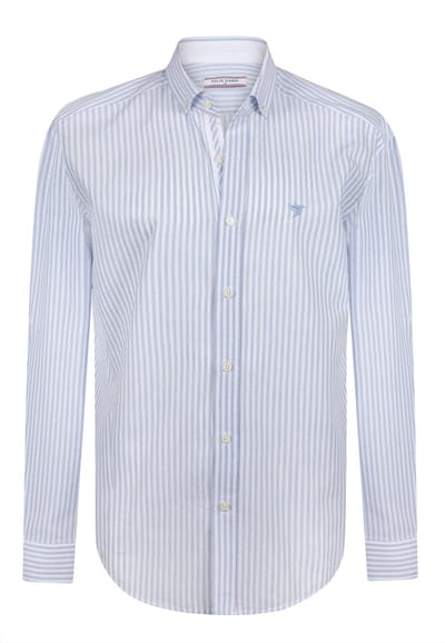Felix Hardy Gestreepte Overhemd - Overhemden - 97% Katoen Heren Blauw - M