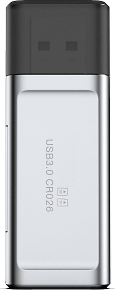 DrPhone KeyLink – USB3.0 Kaartlezer – Geschikt Voor SD & Micro-SD Kaart – Stijlvol Design - Zilver