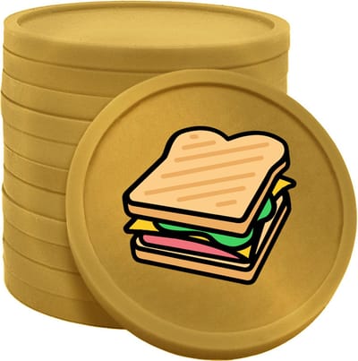CombiCraft sandwich munten goud Ø29mm enkelzijdig bedrukt - 100 stuks