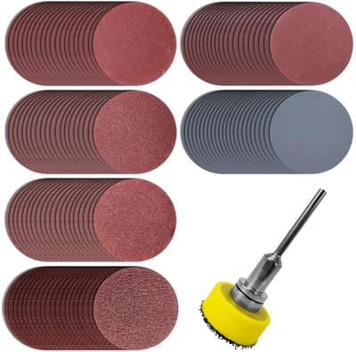 Schuurschijven Set - Schuurpapier Rond - Metaal Polijsten - 120 Stuks Variërend - 25 mm
