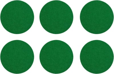 6-Pack Zelfklevende Vilt Pads voor Airhockey Duwers - Groen, 94mm