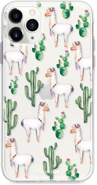 Fooncase Hoesje Geschikt voor iPhone 11 Pro - Shockproof Case - Back Cover / Soft Case - Alpaca / Lama