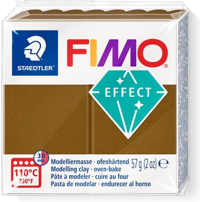 FIMO effect ovenhardende boetseerklei standaard blokje 57 g - metallic antiek brons