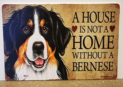 Metalen wandbord- A House Is Not A Home Bernese - Berner Senner - Mancave - Wand Decoratie - Metal sign - Mancave decoratie - Decoratie - Metalen borden - Tekst borden - Metalen bord