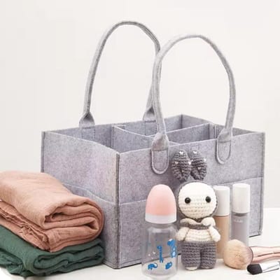 Babyluiertas Vilten Mand - Mama Tas Opberger - Babyartikelen Organiseren - 5 Ruime Vakken