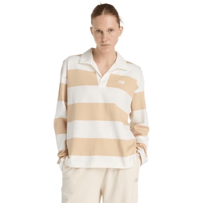 New Balance Rugby Long Sleeve Sweatshirts Dames - Bruin - Maat L - Katoen Jersey