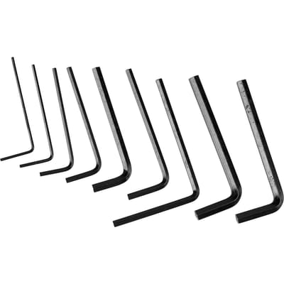 9 Stuks Gitaar Inbussleutel Metaal Inbussleutel Plat Einde Instrument Accessoire voor Reparatie Onderhoud gray