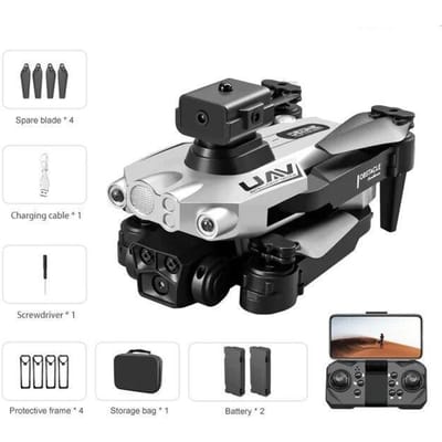 Nieuwe LU200 UAV Dual-camera Luchtfotografie WIFI FPV Optische Stroom Positionering Obstakelvermijding Quadcopter Speelgoed Cadeau voor Kinderen 2 battery