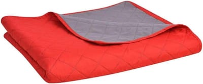 Gewatteerde Sprei - Donsdeken Dekbed - Warm Blijven - Tweekleurig Diamantpatroon - 230x260 cm - Rood Grijs