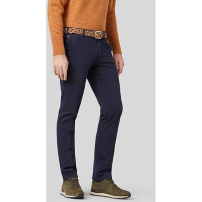 Broek Tokyo Luxury Meyer Exclusive Pima Cotton Superstretch Satin Marine / male