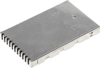 Spouwvoegventilatierooster T140-6 blank rvs, 10x60x95mm (bxhxd)