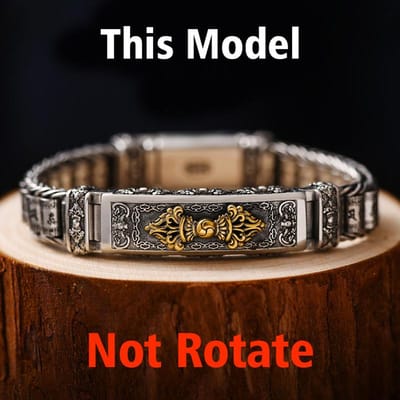 Bracelet Homme Style Personnalité Rétro Créatif Tissé à la Main Mantra à Six Caractères Perle Tonneau Chaîne pour Cadeau Petit Ami 20cm brown
