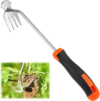 Tuinwerk Onkruidsteker - Handgereedschap voor Effectieve Onkruidverwijdering met Rubberen Grip