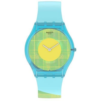 Swatch Quartz Uurwerk  X Supriya Lele Ontwerperssamenwerking Ultra-dun Trendy Casual Waterdicht Horloge Groene Wijzerplaat Uniseks horloges SS08Z104 Light Blue beige