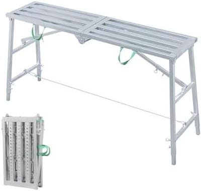Vouwende Steiger - Werkplatform - Huis Remodelleren - In Hoogte Verstelbaar - 120 x 30 cm - Zilver