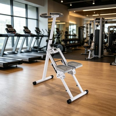 Inklapbare Stepper Fitnessapparaat Compact Cardio Stepapparaat voor Thuisgebruik Opbergbaar Onder Bed of Kast 3 Trappen Instelbaar Past in Elk Appartemen