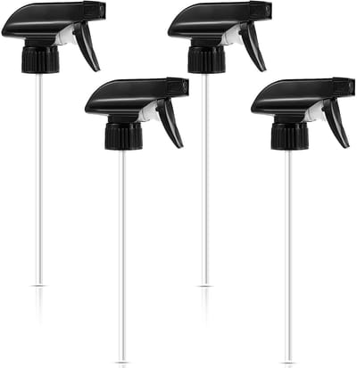 Dailygoods- Spuitfles 4 stuks - Drietraps Verstelbaar Mondstuk - Sproeikop - Plastic Spuitflacon - 16oz/32oz Flessen - Voor Thuis/Kantoor/Tuin
